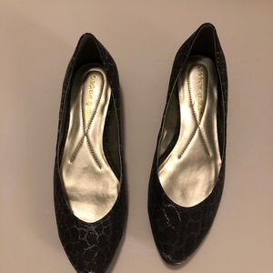 andrew geller Metallic Silver w Black Animal Print